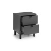 Julian Bowen Furniture Chloe 2 Drawer Bedside Table in Storm Grey