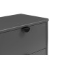 Julian Bowen Furniture Chloe 2 Drawer Bedside Table in Storm Grey