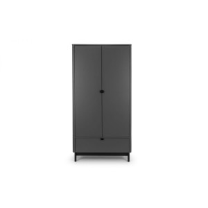 Julian Bowen Furniture Chloe 2 Door and 1 Drawer Wardrobe in Storm Grey