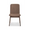 Julian Bowen Furniture Chelsea Round Walnut Glass Dining Table with 4 Kensington Fabric Chair