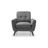 Julian Bowen Monza Furniture Dark Grey Velvet Armchair