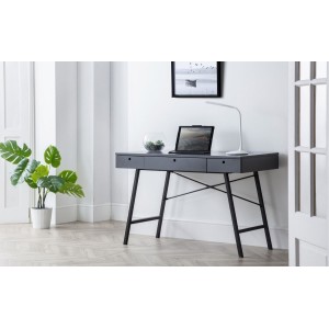 Julian Bowen Painted Furniture Trianon Grey Storage Desk Julian Bowen Painted Furniture Trianon Grey Storage Desk