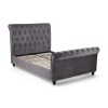 Julian Bowen Furniture Valentino Grey Velvet 5ft King Size Bed