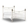 Julian Bowen Furniture Victoria Stone White and Brass 5ft Kingsize Bed
