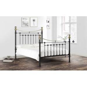 Julian Bowen Furniture Victoria Satin Black 5ft Kingsize Bed Julian Bowen Furniture Victoria Satin Black 5ft Kingsize Bed