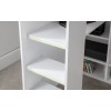 Julian Bowen Painted Furniture Nebula White Highsleeper Gaming Bed with Desk