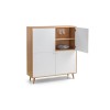 Julian Bowen Painted Furniture Moritz Oak and white 4 Door Cabinet