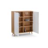 Julian Bowen Painted Furniture Moritz Oak and white 4 Door Cabinet