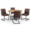 Julian Bowen Furniture Brooklyn Round Dining Table and 4 Brooklyn Chairs