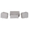 Novogratz Furniture Teddi Outdoor 4 Piece Conversation Set with Rain Covers