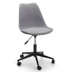 Julian Bowen Furniture Erika Grey and Black Office Chair Pair Julian Bowen Furniture Erika Grey and Black Office Chair Pair