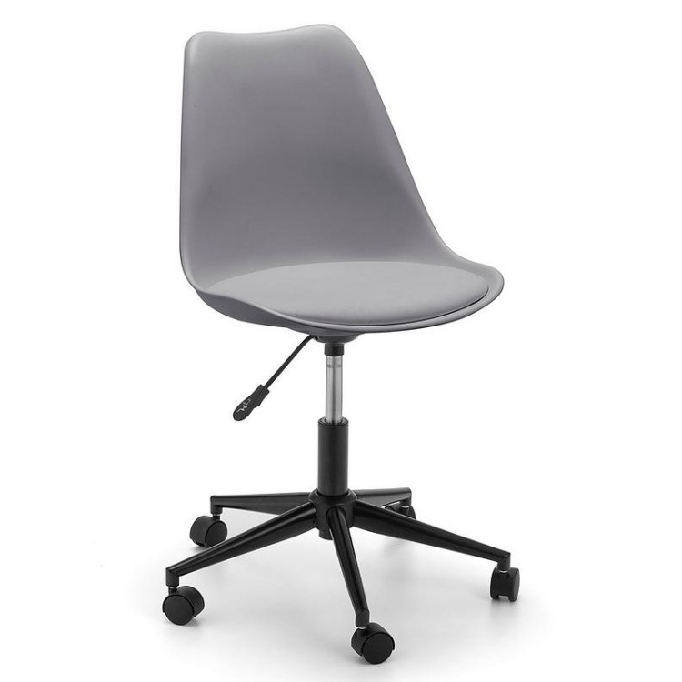 Julian Bowen Furniture Erika Grey and Black Office Chair Pair