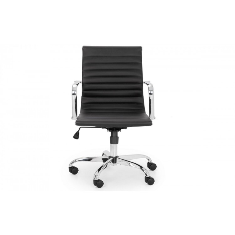 Julian Bowen Furniture Gio Black and Chrome Office Chair