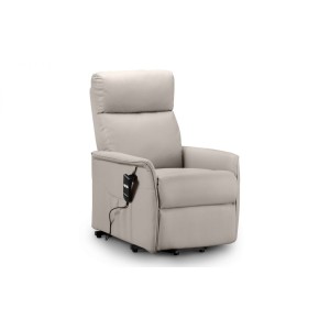 Julian Bowen Furniture Helena Pebble Faux Leather Rise and Recliner Chair Julian Bowen Furniture Helena Pebble Faux Leather Rise and Recliner Chair