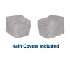 Novogratz Furniture Teddi Grey Metal Lounge Chair Set with Rain Covers