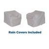 Novogratz Furniture Teddi Outdoor 4 Piece Conversation Set with Rain Covers