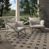 Novogratz Furniture Teddi Outdoor 4 Piece Conversation Set with Rain Covers
