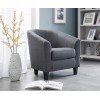 Julian Bowen Furniture Hugo Slate Grey Fabric Tub Chair