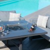 Maze Lounge Outdoor Fabric Fuzion Flanelle Sofa Cube Set with Fire Pit