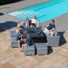 Maze Lounge Outdoor Fabric Fuzion Flanelle Sofa Cube Set with Fire Pit