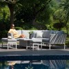 Maze Lounge Outdoor Fabric Pulse Rectangular Lead Chine Corner Dining Set with Rising Table