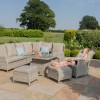 Maze Rattan Garden Furniture Cotswolds Reclining Corner Dining with Rising Table