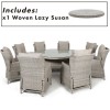 Maze Rattan Garden Furniture Cotswolds Reclining 8 Seat Round Dining Set