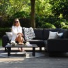 Maze Lounge Outdoor Fabric Ethos Charcoal Corner Group