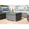 Maze Rattan Garden Furniture Grey London Corner with Ice Bucket and Chair