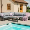 Maze Lounge Outdoor Fabric Furniture New York Left Hand Facing Corner Sofa Set