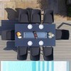 Maze Lounge Outdoor Fabric Regal Charcoal 8 Seat Rectangular Fire Pit Bar Set