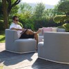 Maze Lounge Outdoor Fabric Snug Lifestle Suite with Rising Table in Lead Chine