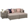 Signature Weave Garden UV Treated Rattan Harper Grey Stackable Sofa Set