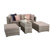 Signature Weave Garden UV Treated Rattan Harper Grey Stackable Sofa Set