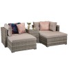 Signature Weave Garden UV Treated Rattan Harper Grey Stackable Sofa Set