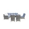 Signature Weave Garden Furniture Amy Grey Rattan Corner Dining Set