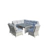 Signature Weave Garden Furniture Amy Grey Rattan Corner Dining Set