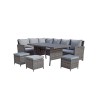 Signature Weave Garden Furniture Charlotte Grey Corner Dining Sofa Set