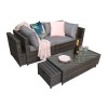 Signature Weave Garden Furniture Chelsea Grey Modular Sofa Dining Set with Storage