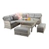 Signature Weave Garden Furniture Constance Silver Grey Large Corner Dining Set