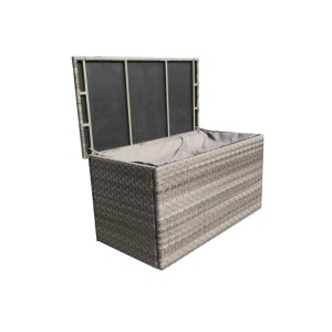 Signature Weave Garden Furniture Grey Large Cushion Storage Box Signature Weave Garden Furniture Grey Large Cushion Storage Box