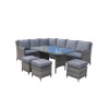 Signature Weave Garden Furniture Edwina Corner Dining Sofa Set Grey