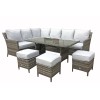 Signature Weave Garden Furniture Edwina Corner Dining Sofa Set Grey