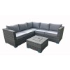 Signature Weave Garden Georgia Grey Corner Sofa Set with Coffee Table & Ice Bucket