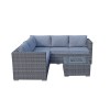 Signature Weave Garden Georgia Grey Corner Sofa Set with Coffee Table & Ice Bucket