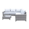 Signature Weave Garden Furniture Helena Grey Modular Corner Sofa