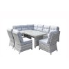 Signature Weave Garden Furniture Amy Grey Rattan Corner Dining Set