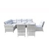 Signature Weave Garden Furniture Amy Grey Rattan Corner Dining Set