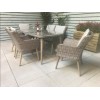 Signature Weave Garden Furniture Danielle 6 Seater Retro Rectangular Dining Set