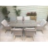 Signature Weave Garden Furniture Danielle 6 Seater Retro Rectangular Dining Set